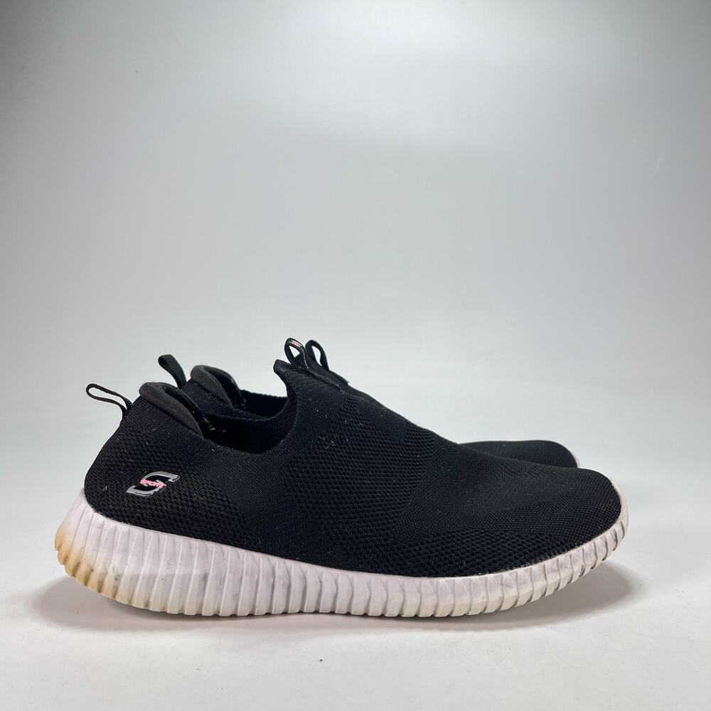 Skechers Elite Flex Black Slip-On Knit Sneakers F1902 Women's Size 10